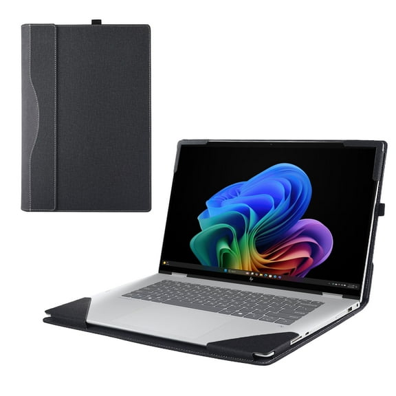 Laptop Cover Case for HP OmniBook X Flip 16 16-arXXXX/16-asXXXX& OmniBook 7 Flip 16-auXXXX 16inch [not Compatible with Any Other Model] 2-in-1 PU Leather Notebook Sleeve(Black)