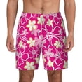 thumbnail image 3 of Uemuo Vintage Flowers Pattern Mens Swim Trunks Quick Dry Board Shorts with Mesh Lining, Stretch Beach Shorts Quick Dry No-Chafing Board Shorts-Medium, 3 of 9