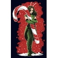 thumbnail image 2 of Women's Guardians of the Galaxy Holiday Special Mantis Candy Cane Hug  Graphic Tee Navy Blue X Large, 2 of 4