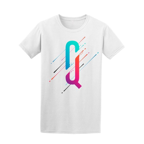 Modern Colorful Letter Q Tee Men's -Image by Shutterstock