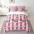 thumbnail image 3 of Manfei Colorful Nutcracker Soldier 7pcs Bedding Comforter Set，Merry Christmas Queen Bedding Sets,Happy New Year Queen Sheet Sets For Girls,,Microfiber Bedroom Decor Reversible, 3 of 9