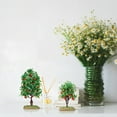 thumbnail image 3 of 2 mini árboles de manzana artificiales, modelos de árboles pequeños para maquetas de trenes, decoración de árboles frutales simulados., 3 of 8