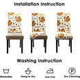 thumbnail image 6 of Fall Thanksgiving Chair Covers Set of 4, Pumpkin Turkey Dining Chair Protectors, Elastic Removable Washable Dining Chair Covers for Fall Thanksgiving Kitchen Dining Room Holiday Decorations, 6 of 6