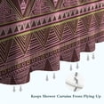 thumbnail image 6 of Brown Geometric Striped Pattern Shower Curtain 72"x84" ,Bathroom Decorative Shower Curtains Set with 12 Hooks,Modern Waterproof Washable Shower Curtain, 6 of 6