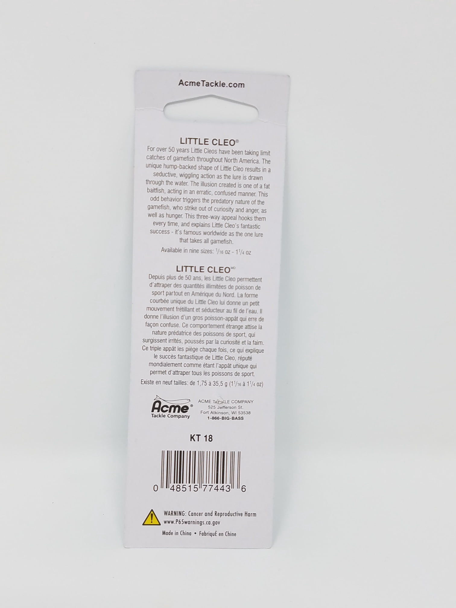 Acme Tackle Little Cleo Fishing Spoon Kit 1/8 oz. 3 Pack
