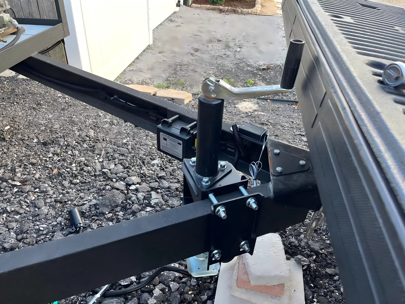 Trailer Tongue Jack Stand Bolt-On Relocation for 3-Bolt/ A-Frame Tongue Jack