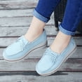 thumbnail image 6 of hopeusnice Women's Suede Loafers Slip On Wedge Shoes Comfortable Breathable Bowknot Tassel Flatform Walking Shoes Gray 38, 6 of 6