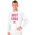 thumbnail image 5 of Breast Cancer Awareness Just Cure It Women's Long Sleeve T Shirt Brisco Brands S, 5 of 6
