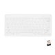 thumbnail image 1 of Wireless Keyboard 2.4G 78 Keys Ergonomic Design Portable Slim Power Saving Round Keycaps USB KeyboardWhite, 1 of 4