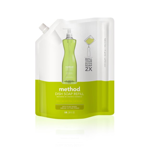 Method Gel Dish Soap Refill Lime Sea Salt 36 Ounces Walmart Com Walmart Com