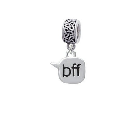 Silvertone Text Chat - bff - Best Friends Forever - Celtic Knot Charm (Best Teen Chat Sites)