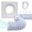 White-With Hose, variant on White Dryer Vent Hose Connector Kit, Dryer Vent Wall Plate with White Hose