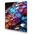 thumbnail image 2 of Designart "Opalescent Fractal Glass Relief in Colorful Abstract II" Geometric Canvas Wall Art - Modern Colorful Abstract Fractal Bedroom Canvas Wall Art, 2 of 6