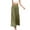 Army Green, variant on Women's High Waisted Wide Leg Pants Casual Tiered Cotton Linen Palazzo Pants Boho Elastic Waisted Ruffle Hem Lounge Pants Solid Loose Fit Cropped Trousers Sky Blue L