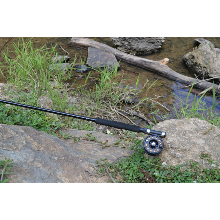 Ozark Trail 3 Piece Fly Fishing Rod & Reel Combo with Flies, 8ft 