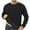 Black, variant on Men's Sherpa Lined Sweatshirt Thermal Winter Pullover Breathable Loose Fit Crew Neck for Athletic Outdoor Casual Wear Plus Size