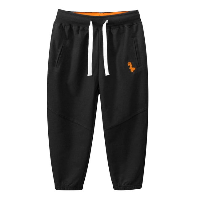 Ketyyh-chn99 Cargo Pantalons pour Garçons Joggeurs Décontractés pour Enfants Adolescents Garçons et Filles Pantalons Longs à Carreaux Rouges Pyjamas pour Famille Assortis pour la Maison pour 12-18 Mois, Noir
