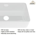 thumbnail image 3 of CASAINC 33" Fireclay Single Bowl Farmhouse Apron Workstation Kitchen Sink with Bottom Grid and Strainer, Glossy White, 3 of 7