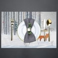 thumbnail image 5 of Placemats Set of 6, White Winter Forest Fox Bird Dining Table Place Mats Heat Resistant Non Slip Washable Linen Kitchen Table Mats for Outdoor Indoor Decor, 5 of 6