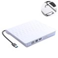 thumbnail image 2 of Usb 3.0 Portable Drive External Dvd Cd Drive Dvd/cd Writer Reader Burner For Laptop Desktop Pc Windows Linux Os Apple Mac White, 2 of 5