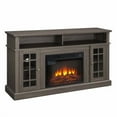 thumbnail image 5 of TV Stand with Fireplace, 58" Electric Fireplace Heater TV Stand for 65" TVs, Wood Fake Fireplace Heater, Dark Walnut Electric Fireplace Entertainment Center, 5 of 9