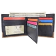 thumbnail image 3 of Men's Center Flap Double ID Bifold Premium Leather Wallet, 3 of 20