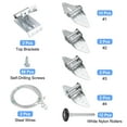 thumbnail image 2 of Charnière de Porte de Garage & Kit de Réglage à Rouleau, Ensemble de Porte de Garage 6200ZZ Rouleau Noir Sans Couverture pour Porte 16 x 8 Pieds, 2 of 6