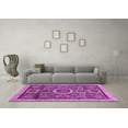 thumbnail image 3 of Ahgly Company Indoor Round Abstract Purple Modern Area Rugs, 5' Round, 3 of 4
