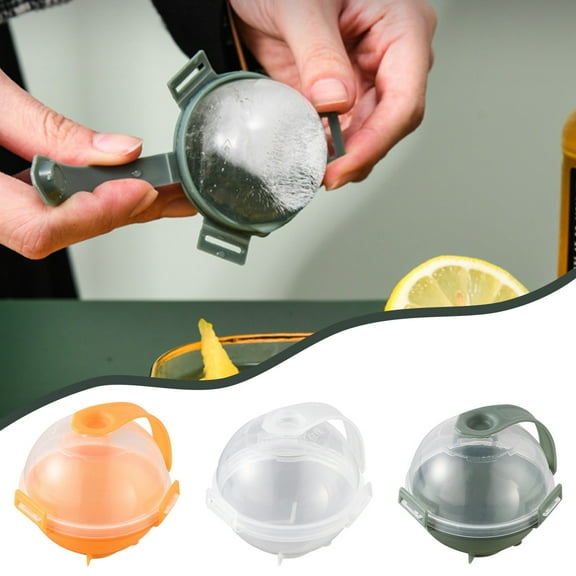 Vacemry Under $5 Whiskey Round Ice Maker, Large Spherical Ice Ball Creator, Cocktail Ice Sphere Mold, Bar Quality Ice Former, Drink Chilling Essential, Home Bar Ice Solution