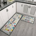 thumbnail image 4 of Kitchen Rugs and Mats Non Skid Washable-Black Themed Kitchen Mat and Rug Set,Floor Cushion Waterproof Rug,Rubber Backed Area Rugs for Kitchen Sink,Laundry Room,Indoor,Holiday Boho Kitchen Rugs, 4 of 6