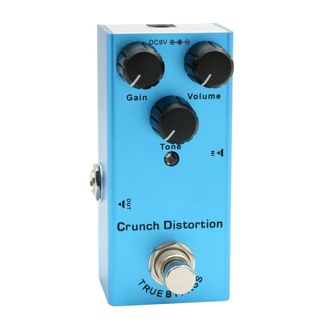 IRIN EF-03 Pédale d'Effet de Guitare Électrique, Effecteur de Guitare Portable, Pédale d'Effet de Guitare Électrique Simple avec Véritable Contournement - Distorsion Crunch (Bleu)