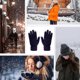 thumbnail image 5 of 2 pares de guantes de invierno para mujer con pantalla táctil, guantes de punto cálidos con forro de lana, puños elásticos, guantes de punto de invierno, 5 of 5