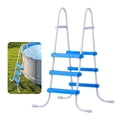 thumbnail image 1 of VEVOR Above Ground Pool Ladder, 3-Step Steel A-Frame Swimming Pool Stairs for 36 in High Wall, 300 lbs Capacity Entry/Exit Steps with Secure Non-Slip Sturdy Wide Step, Easy Setup, White & Blue, 1 of 9