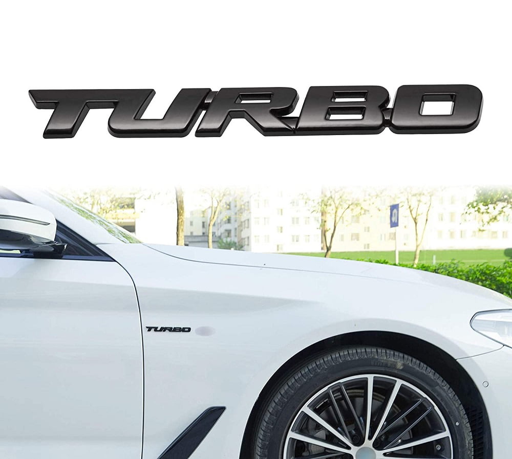 2PCS Universal Metal Turbo Badge Emblem Car Fender Trunk Tailgate Decal Sticker 
