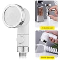 thumbnail image 4 of Toystoory Grifo Aspersor de ducha Accesorios de baño Fregadero Inodoro de alta presión Ahorro de agua Boquilla extensora de mano de 3 modos Juegos de accesorios de baño, 4 of 6