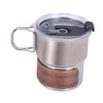 thumbnail image 4 of Taza de acero inoxidable con asa plegable, resistente, portátil, para exteriores, con leche y café. Estilo B, 4 of 9
