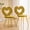 Yellow, variant on DRNANLIT Heart-Shaped Velvet Accent Chair with Bubble Tufted Backrest, Gold Metal Legs, Armless Design for Bedroom, Living Room, Home Office, Beige