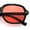 Black - Red, variant on Retro Hustler Oval Rectangular Plastic Mid Horn Rim Vintage Vibe Sunglasses Black - Blue