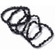 thumbnail image 1 of 1 pulsera de cuentas negras naturales, elástica, multicapa, con piedras pulidas, ideal para hombre y mujer, regalo de bisutería., 1 of 3