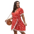thumbnail image 6 of Summer Dresses for Women Maxi Dress Plus Size Floral Wrap Dress, 6 of 6