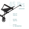 thumbnail image 3 of Dream On Me Lightweight and Compact Coast Rider Stroller with One Hand Easy Fold, Adjustable Handles and Soft Ride Wheels, Black, 3 of 5