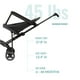 thumbnail image 3 of Dream On Me Lightweight and Compact Coast Rider Stroller with One Hand Easy Fold, Adjustable Handles and Soft Ride Wheels, Black, 3 of 5