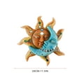 thumbnail image 4 of Décoration Visage Corps Céleste Soleil et Lune Bleue Intérieur et Extérieur Mur, 4 of 6
