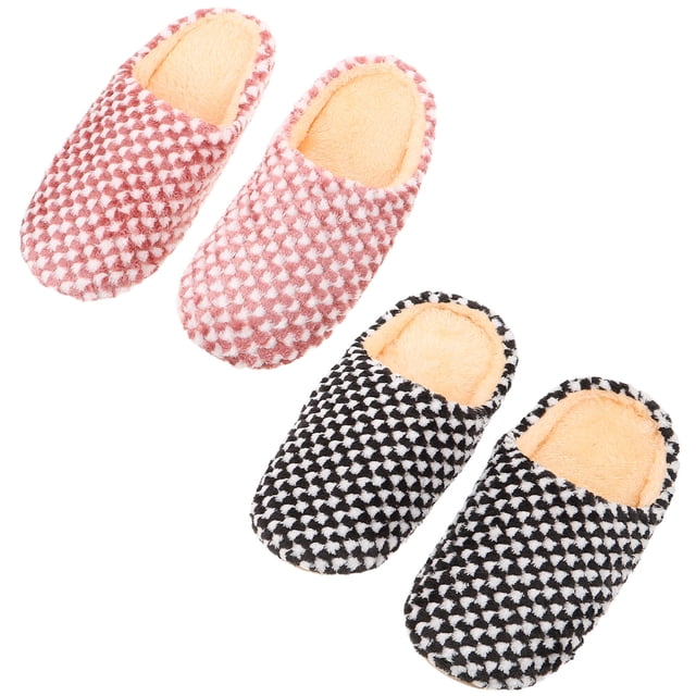 WASHWEPE 2Pares Pantuflas De Casa Para Invitados Con Y Suela Antideslizante