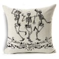 thumbnail image 1 of WZH-funda de cojín de hueso de dibujos animados para Halloween, funda de almohada de lino decorativa para sala de estar, 45cm x 45cm, 1 of 4