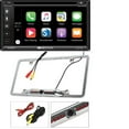 thumbnail image 1 of Soundstream VRCP-65 6.2" CD DVD Bluetooth iPhone Apple Carplay Sirius XM Ready Cache Night Vision Car License Plate Rearview Camera - Silver CAM810S, 1 of 7
