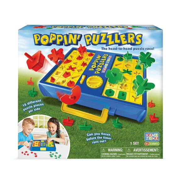 Game Zone Poppin' Puzzlers, Interactive Tabletop Multiplayer Game, 4 