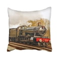 thumbnail image 1 of BOSDECO Train Pillows Train Image Options Pillowcase Pillow Cover 18x18 inches, 1 of 1