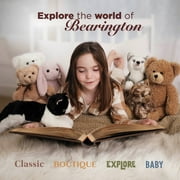 Bearington Brumby White Teddy Bear Stuffed Animal Plushie - 17 Soft-Fur Classic Plush Teddy Bears with Satin Bow - Cute, Cuddly Stuffed Bears Plush Toy Gift for Kids, Babies, Friends or Loved Ones