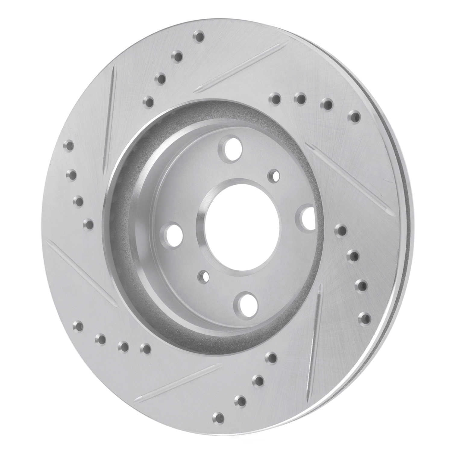 Dynamic Friction Company 631-76072L DFC Brake Rotor - Drilled And Slotted - Silver